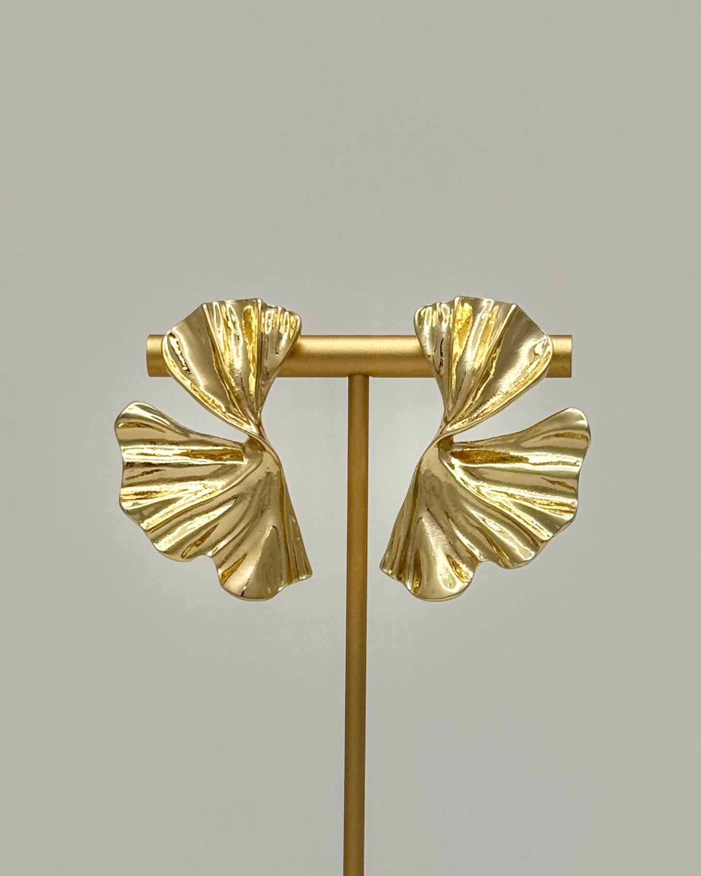 Gold Fan Earrings