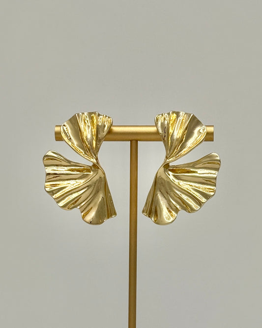 Gold Fan Earrings