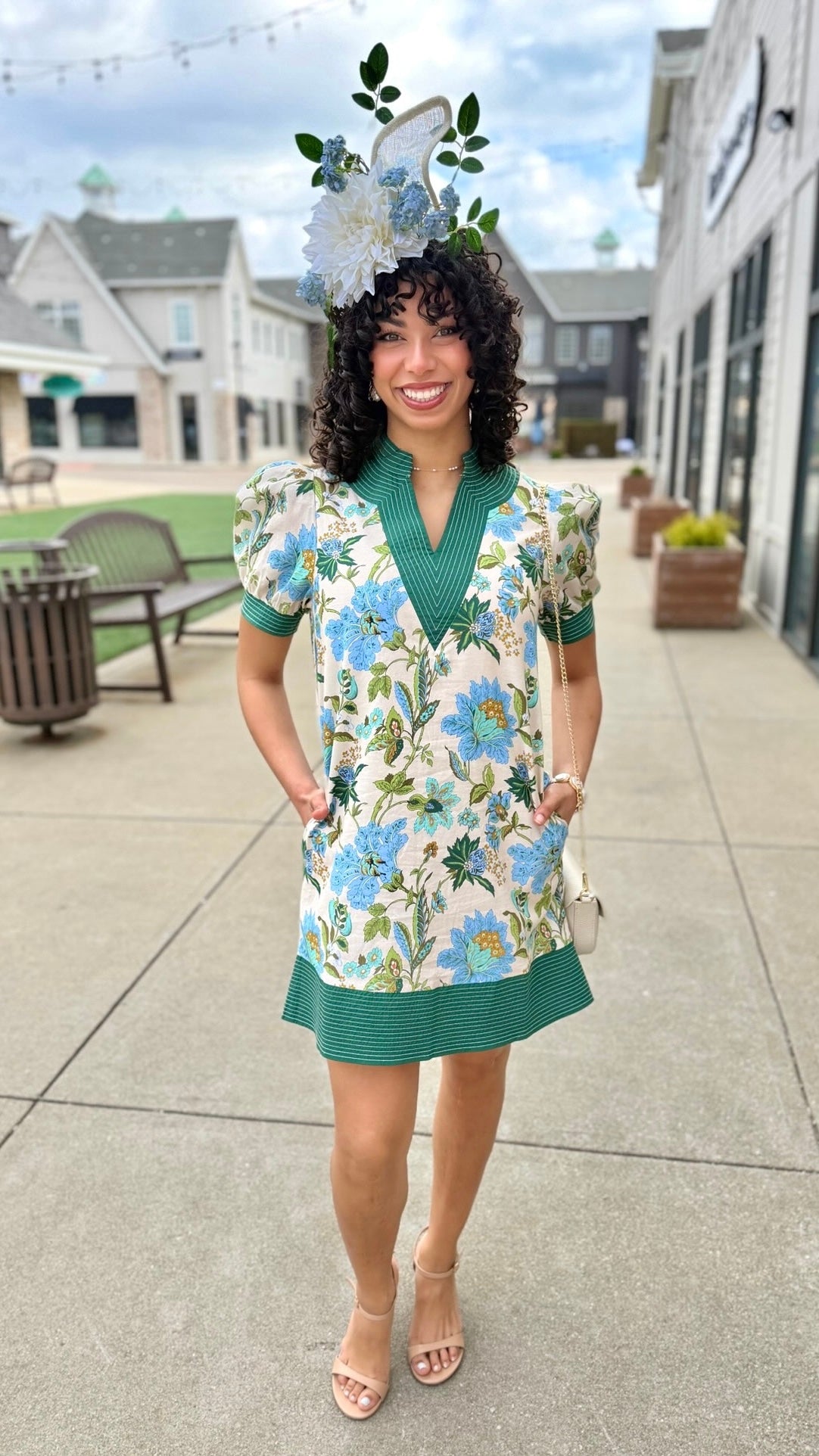 Charlotte Floral Dress - Ecru