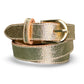 Gold Skinny Leather Belt
