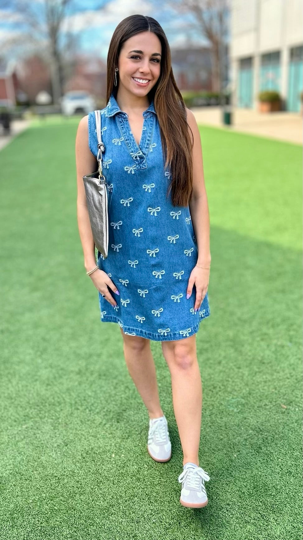 Denim Bow Dress