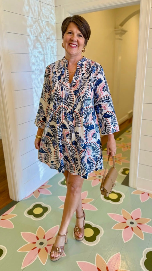 Oklahoma Tuck Print Dress