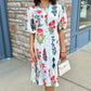 Whitney Floral Button Down Dress - White