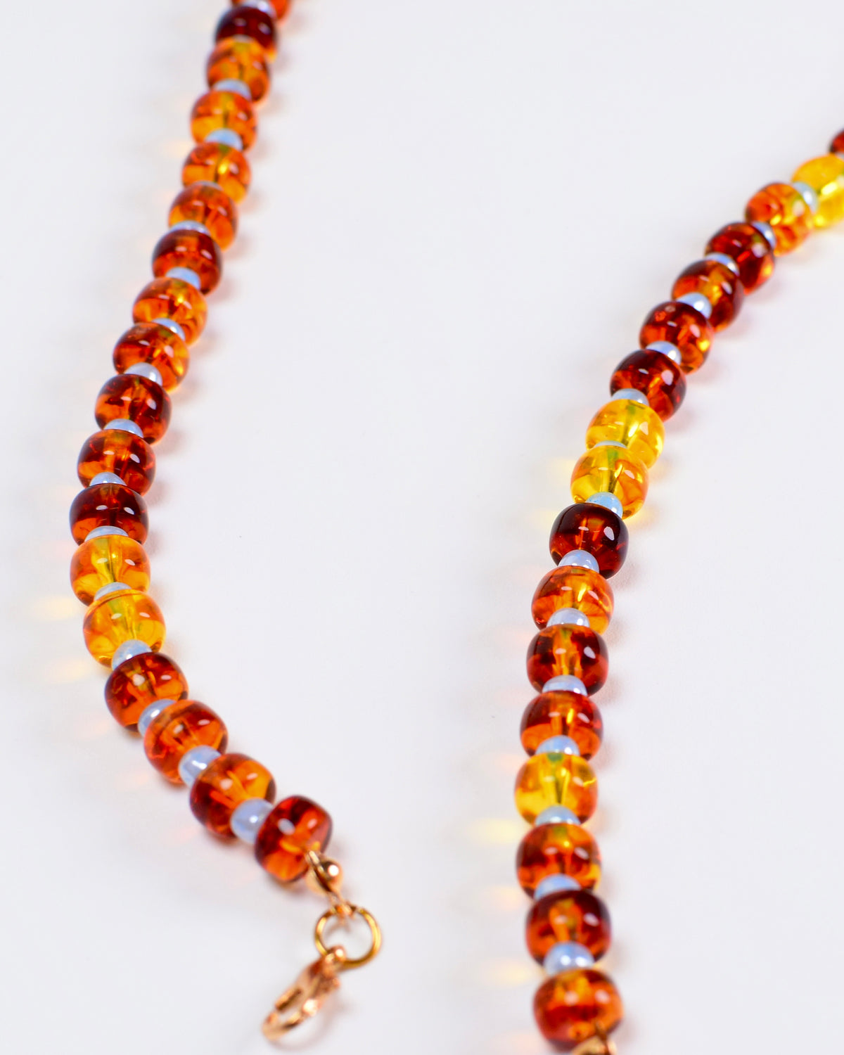 Henri Bead Necklace - Gold & Brown