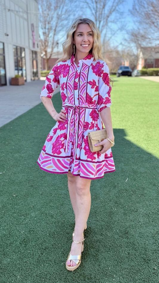 Selena Dress - Pink Lotus