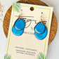 Tagua Fiesta Petal Tiered Earrings - Turquoise