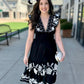 Enchanting Embroidered Midi Dress - Black