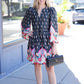 Frances Floral Dress - Black