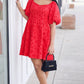 Red Jacquard Bubble Dress