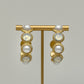 Round Pearl and Glass Bead Hoops