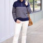 Hamptons Stripe Sweater - Navy
