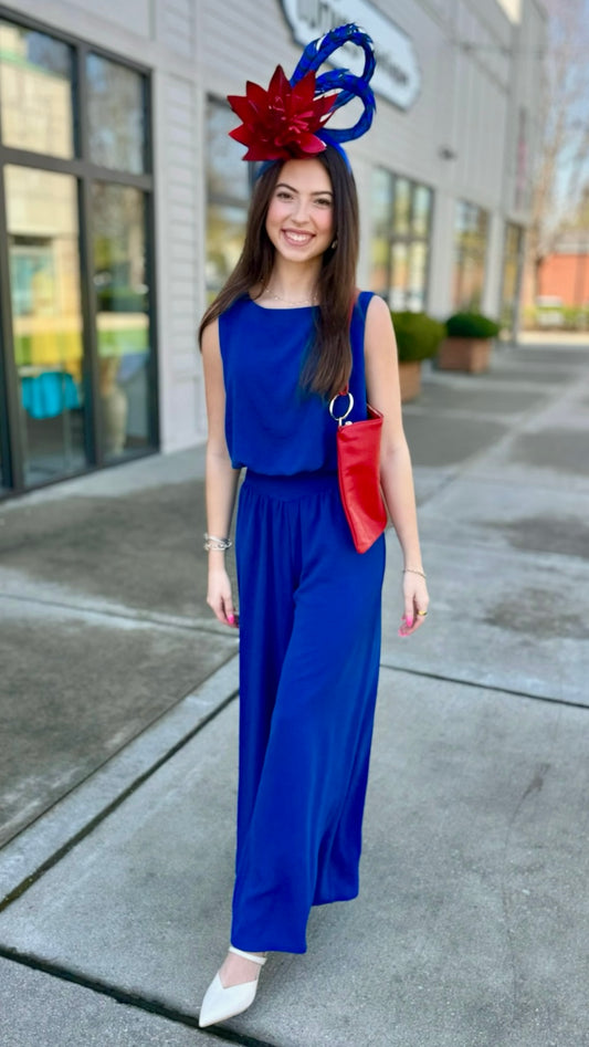 Reese Royal Crepe Bubble Top