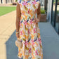 Helena Midi Dress - Tangerine Mix