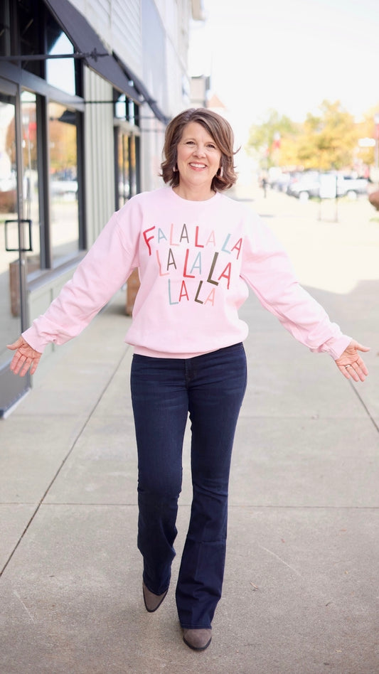 Fa La La Sweatshirt - Pink