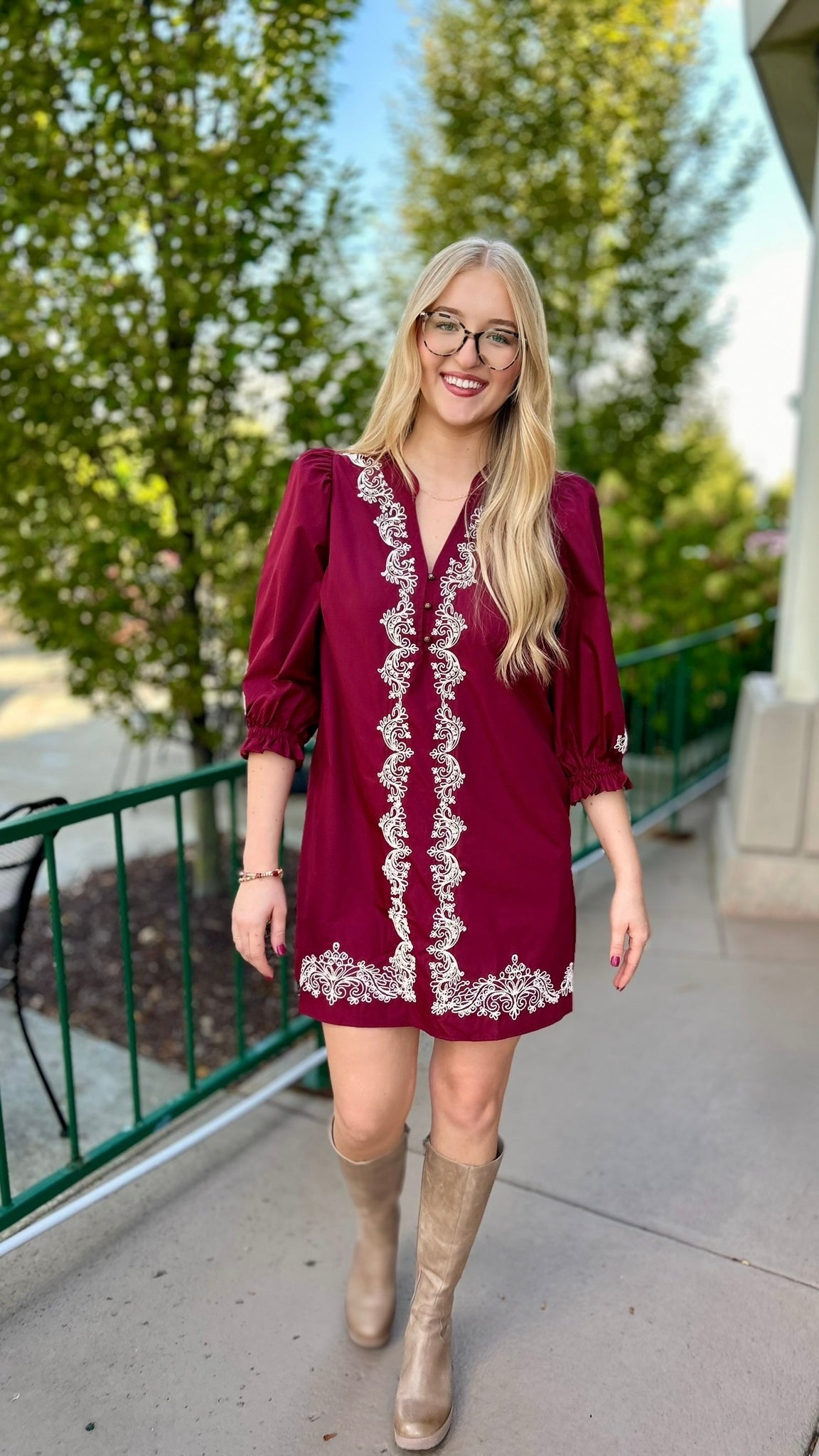 Lyla Dress - Garnet