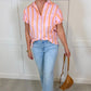 Ivy Jane Striped Stella Shirt - Tangerine