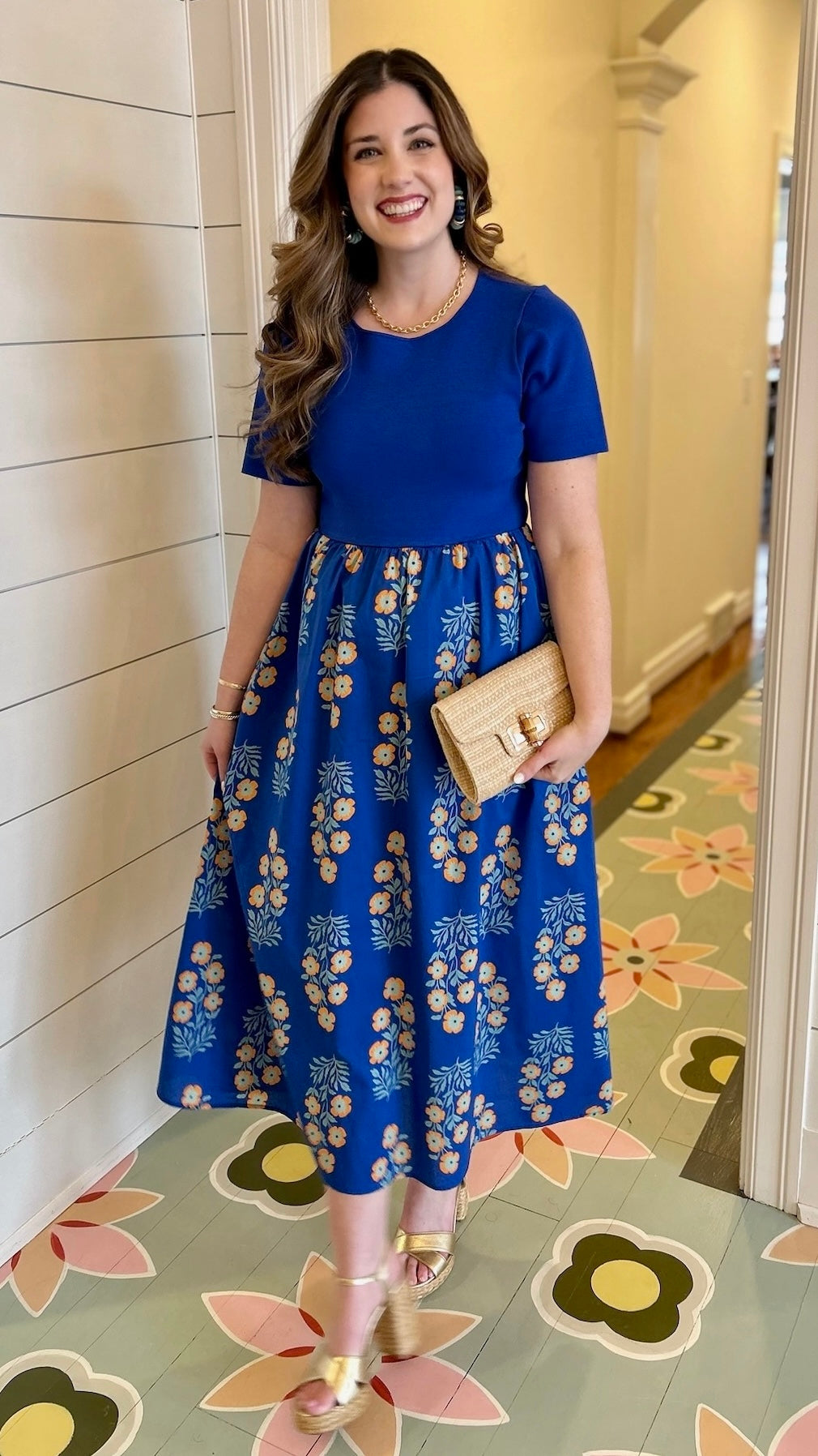 Sasha Midi Dress - Royal Blue