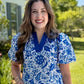 Adelaide Floral Top - Blue