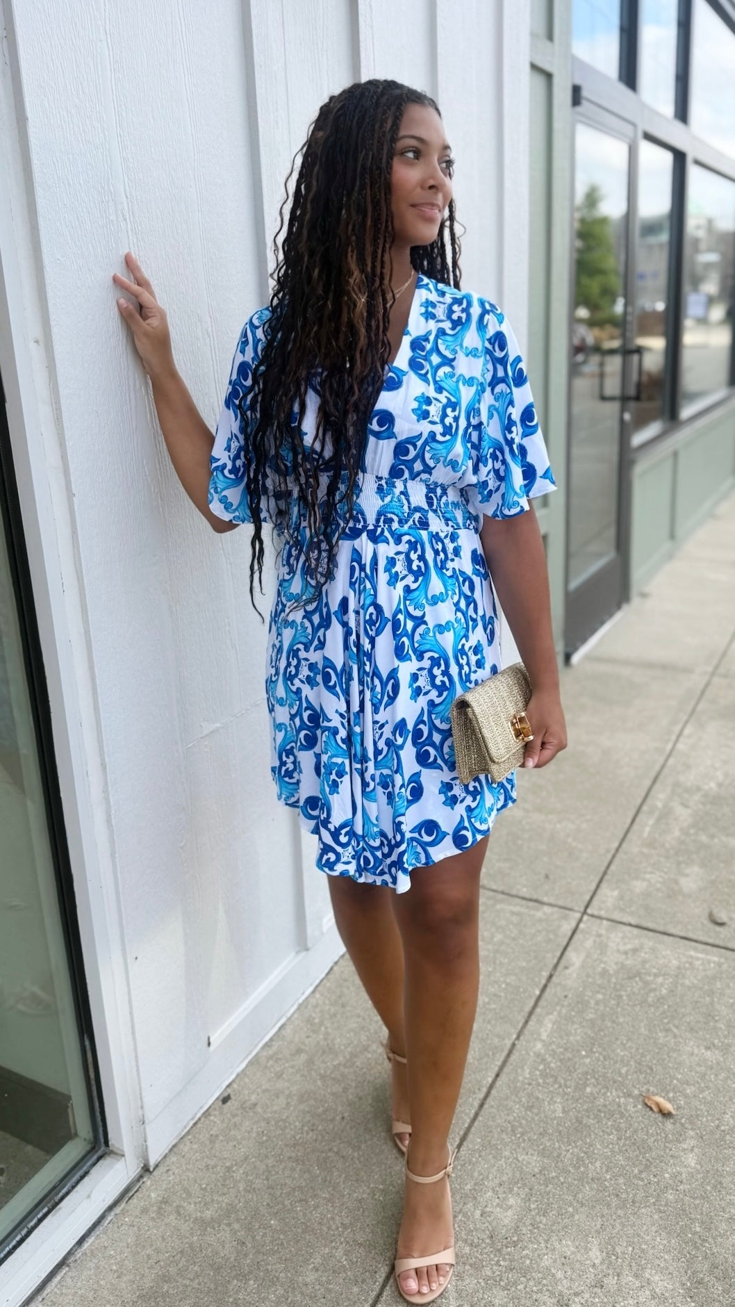 Tolani Dress Diana - Aqua