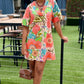 Uncle Frank Bold Floral Shift Dress - Coral