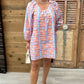 Uncle Frank Big Roses Dress - Plaid
