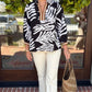 Megan Palm Tree Top - Black