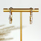 Everyday Huggie Hoop Earrings - Gold / Clear