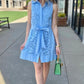 Rose Lace Dress - Light Blue