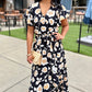 Beatrice Floral Wrap Dress - Black