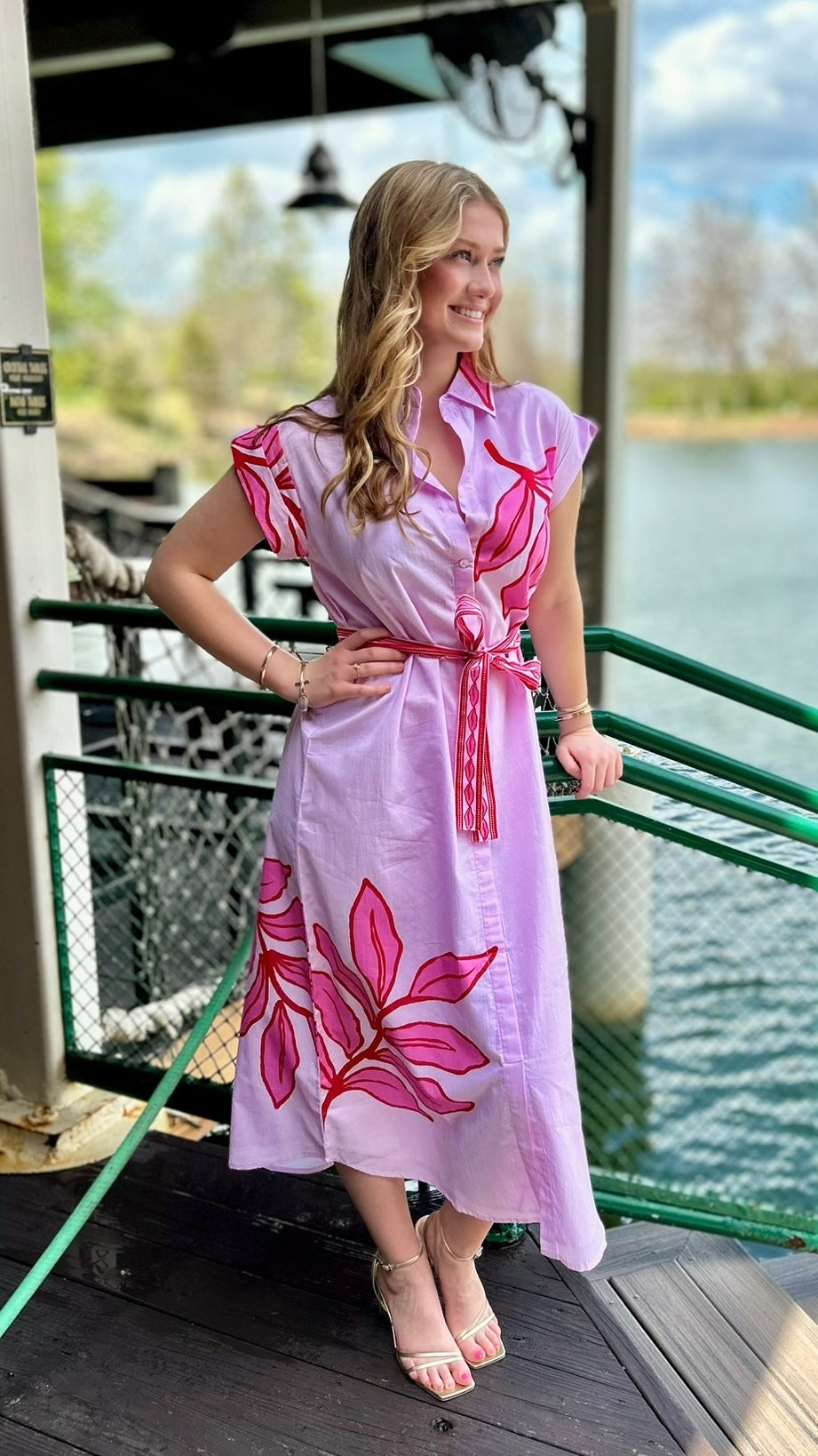 Paige Dress - Pink Elephant