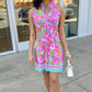 Tabi Pink Multi Swirl Dress