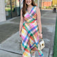 Jude Connally Easton Stretch Linen Dress - Plaid Multi