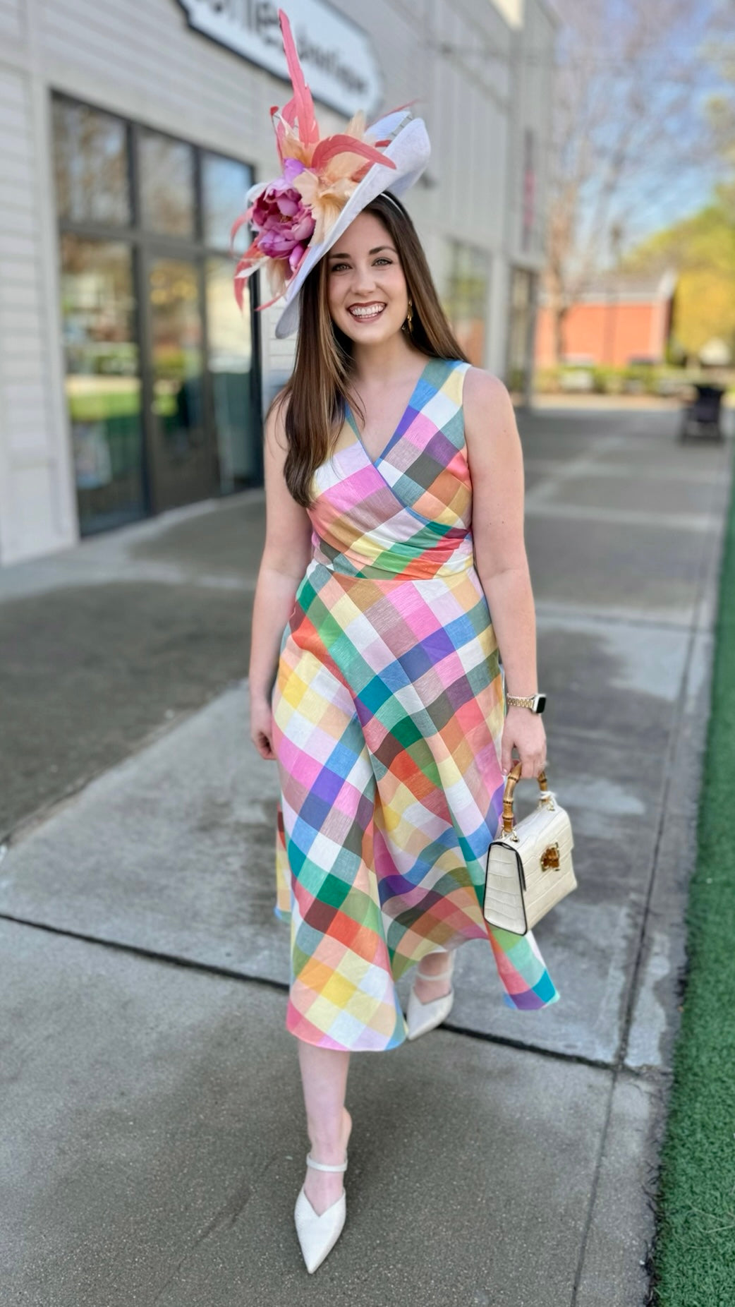 Jude Connally Easton Stretch Linen Dress - Plaid Multi