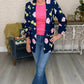 Navy Hydrangea Weekend Blazer