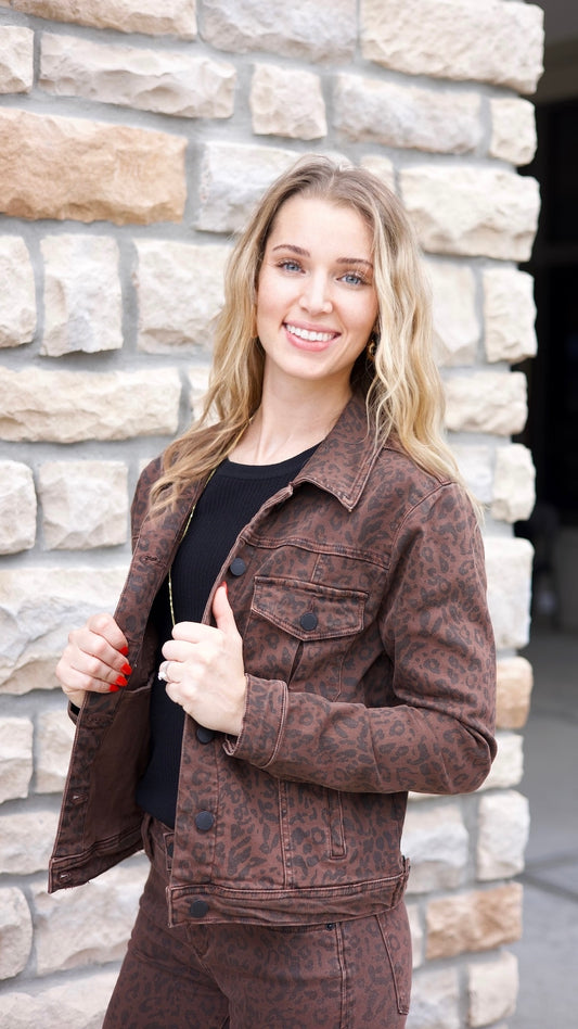 Dear John Brown Leopard Ainsley Jacket