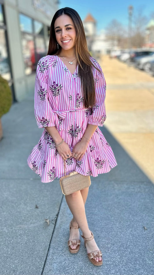 Gabby Garden - Pink Stripes & Florals