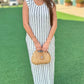 Squiggle Stripe Dress - Black/Ivory