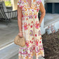 Natalie Cream Mix Floral Dress
