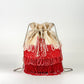 Red/Pink Beaded Ombre Bag