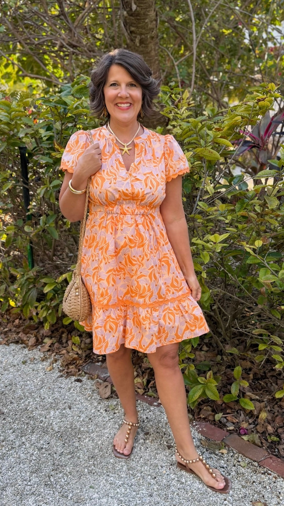 Uncle Frank Wind Dance Dress - Tangerine