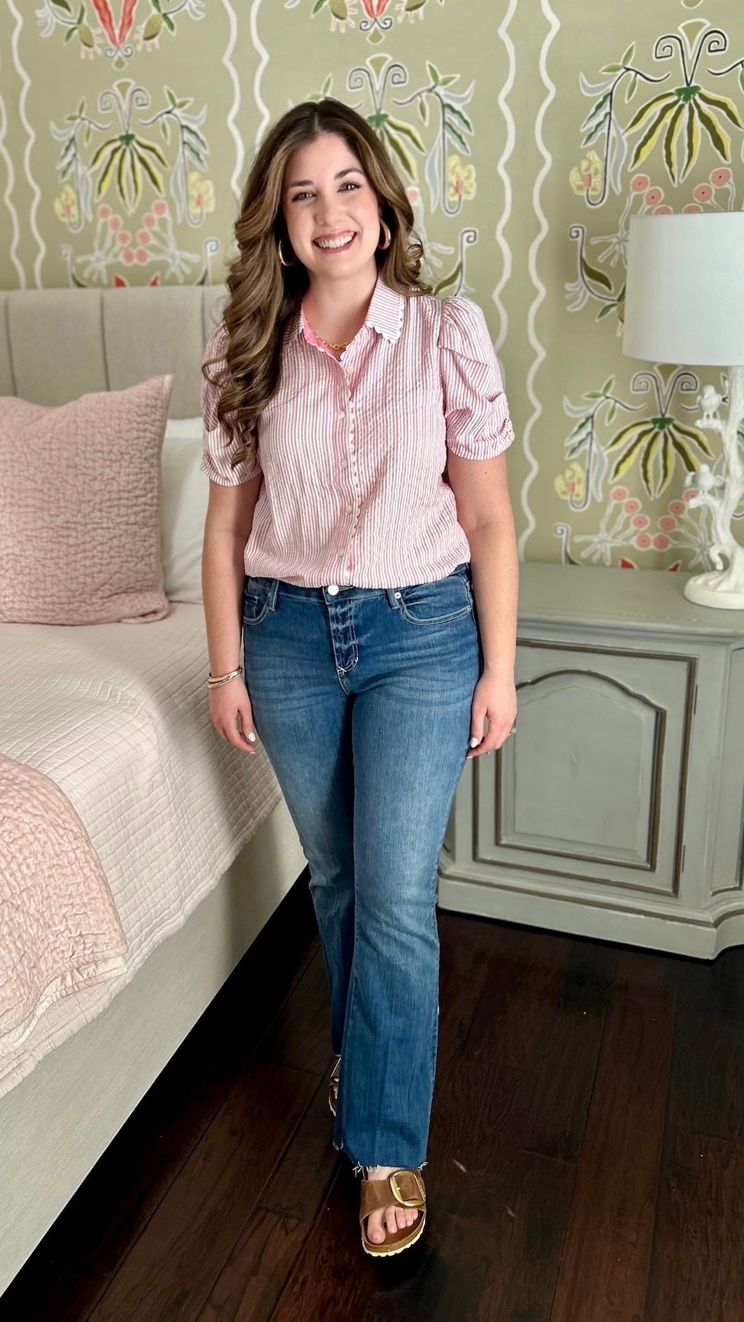 Rylee Textured Blouse - Blush