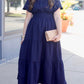Nora Cinch Waist Dress - Navy