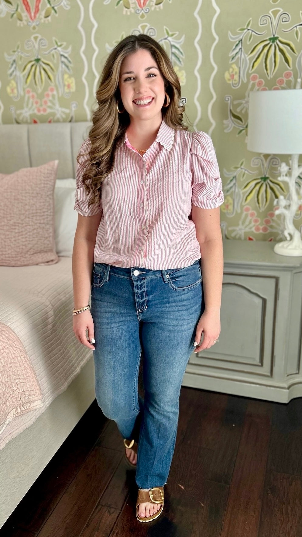 Rylee Textured Blouse - Blush