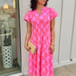 Uncle Frank Clip Daisy Dress - Pink