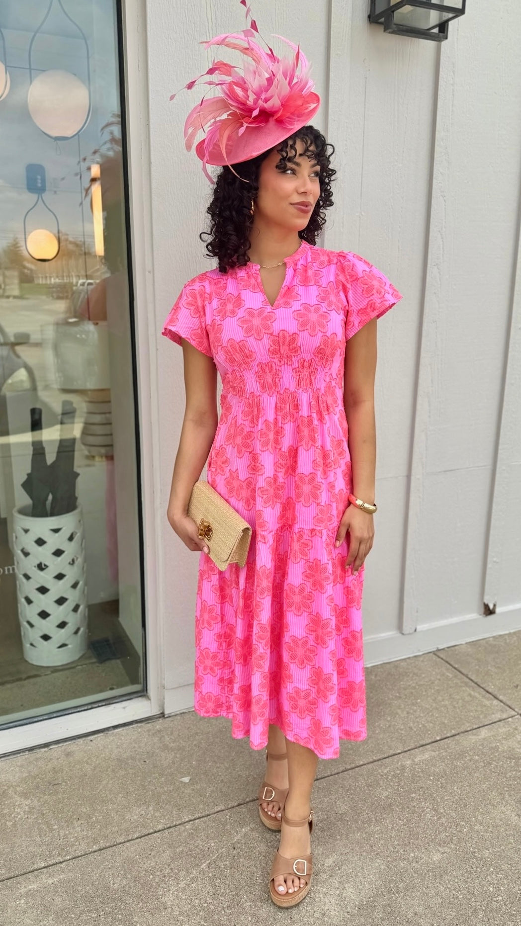 Uncle Frank Clip Daisy Dress - Pink