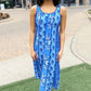 Harper Floral Pattern Dress - Blue Mix