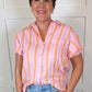 Ivy Jane Striped Stella Shirt - Tangerine