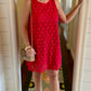 Clara Cherry Red Dotty Dress