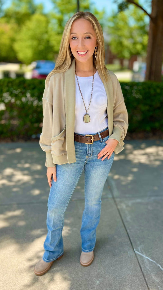 Remarkable Relaxed Cardigan - Olive