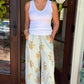 Ivy Jane Print Barrel Pant - Aqua